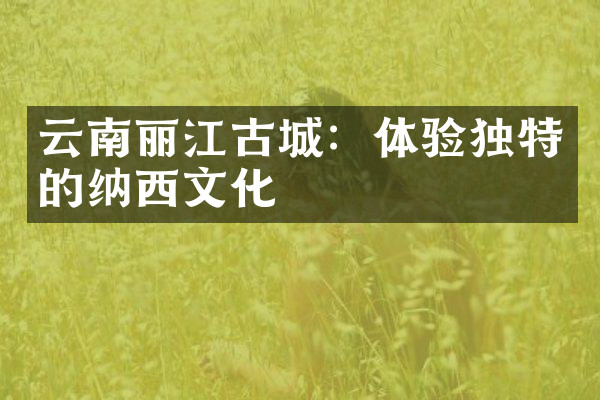 云南丽江古城：体验独特的纳西文化