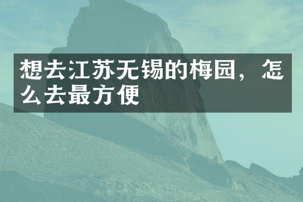 想去江苏无锡的梅园，怎么去最方便