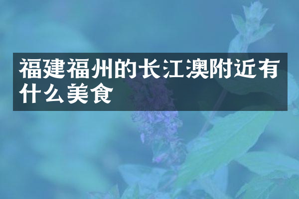 福建福州的长江澳附近有什么美食