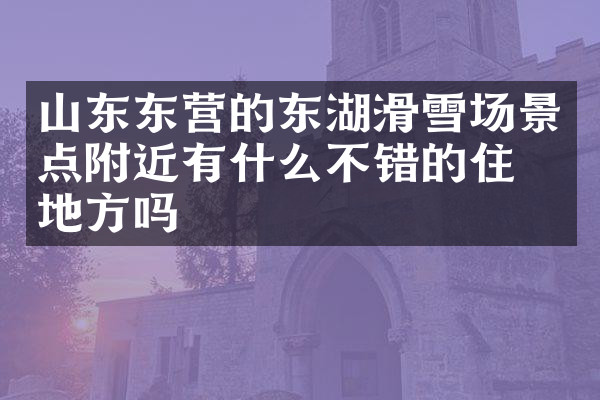 山东东营的东湖滑雪场景点附近有什么不错的住的地方吗