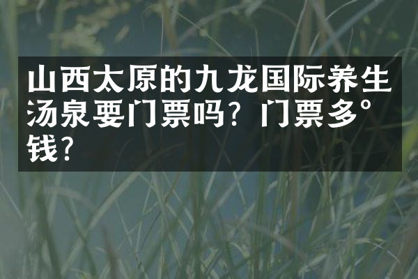 山西太原的九龙国际养生汤泉要门票吗？门票多少钱？