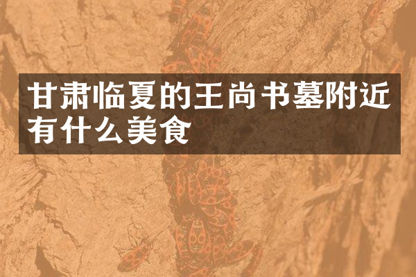 甘肃临夏的王尚书墓附近有什么美食