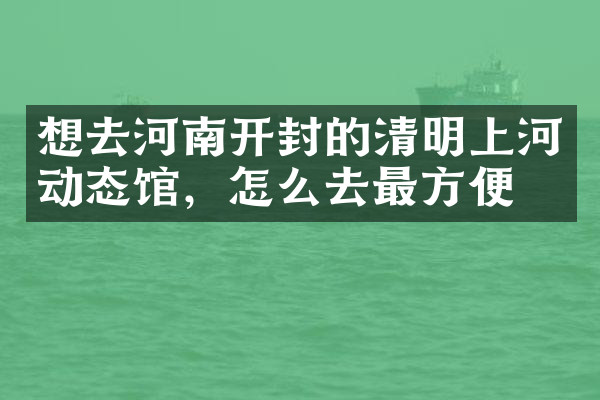 想去河南开封的清明上河动态馆，怎么去最方便