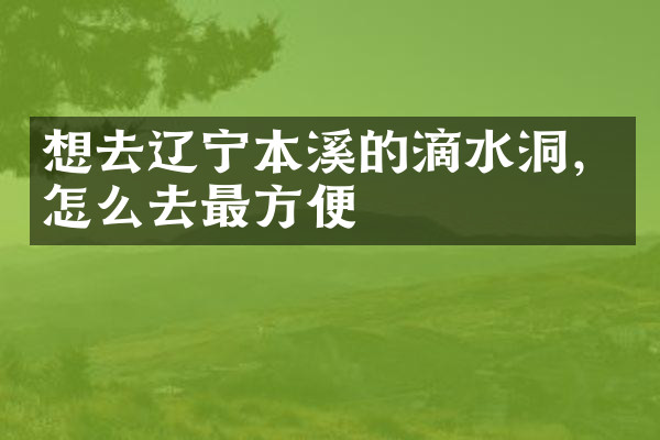 想去辽宁本溪的滴水洞，怎么去最方便