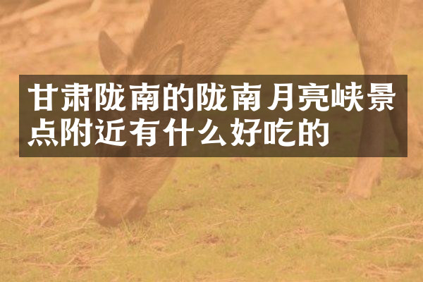 甘肃陇南的陇南月亮峡景点附近有什么好吃的