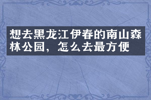 想去黑龙江伊春的南山森林公园，怎么去最方便