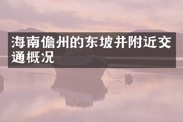 海南儋州的东坡井附近交通概况