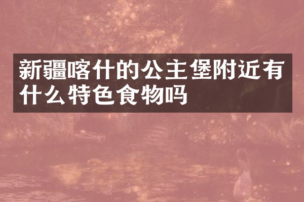 新疆喀什的公主堡附近有什么特色食物吗