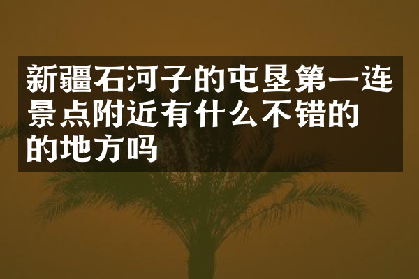 新疆石河子的屯垦第一连景点附近有什么不错的住的地方吗