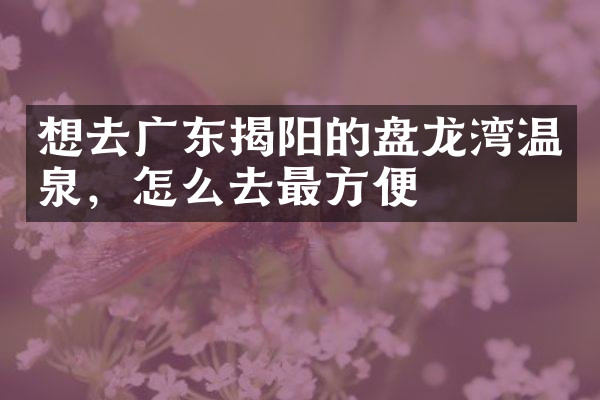 想去广东揭阳的盘龙湾温泉，怎么去最方便