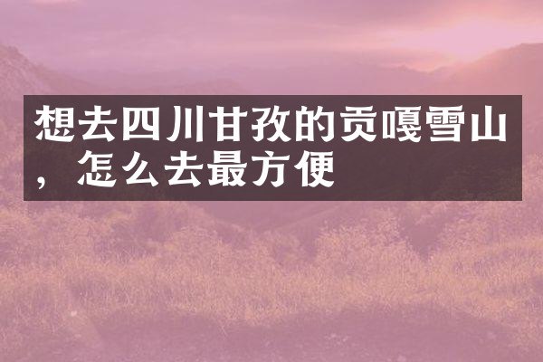 想去四川甘孜的贡嘎雪山，怎么去最方便