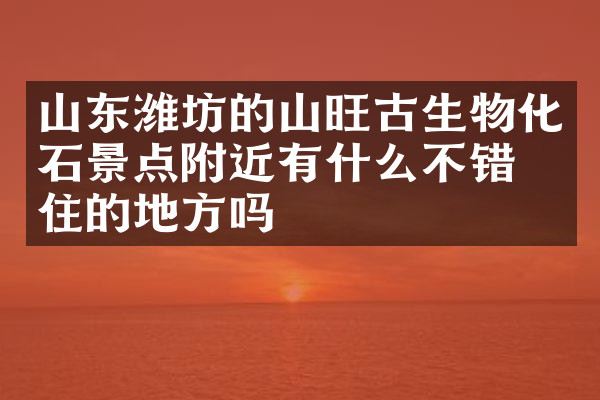 山东潍坊的山旺古生物化石景点附近有什么不错的住的地方吗
