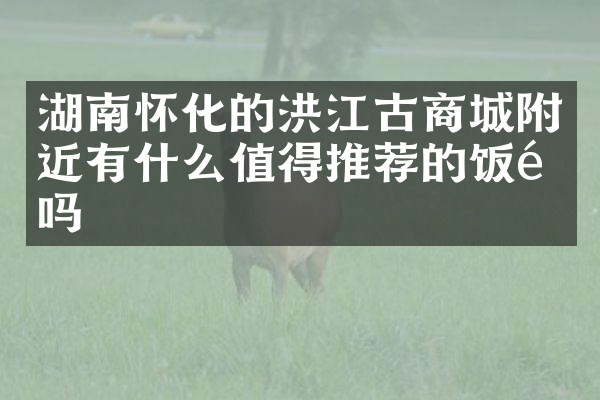 湖南怀化的洪江古商城附近有什么值得推荐的饭馆吗