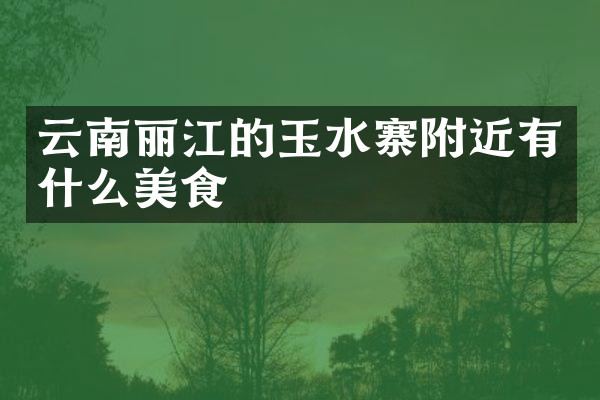 云南丽江的玉水寨附近有什么美食