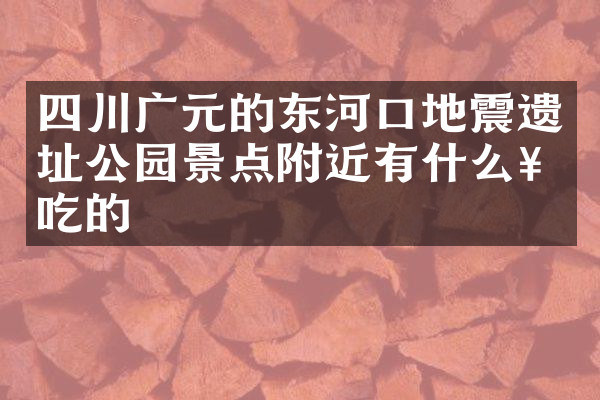 四川广元的东河口地震遗址公园景点附近有什么好吃的