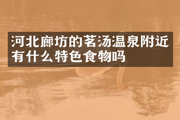 河北廊坊的茗汤温泉附近有什么特色食物吗