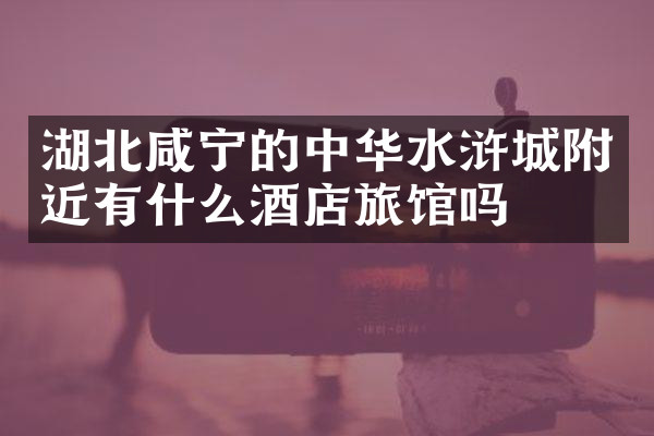 湖北咸宁的中华水浒城附近有什么酒店旅馆吗