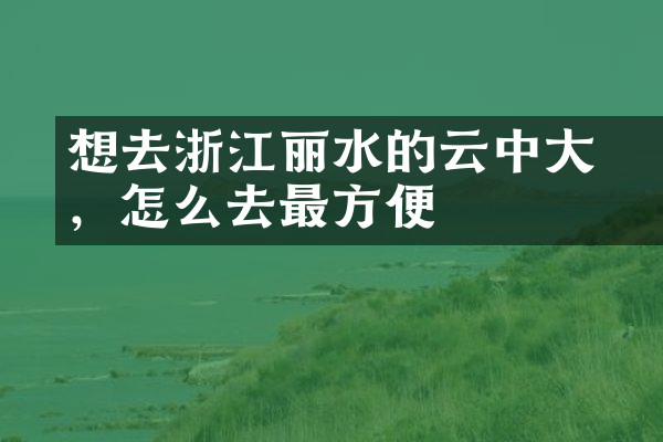 想去浙江丽水的云中大漈，怎么去最方便