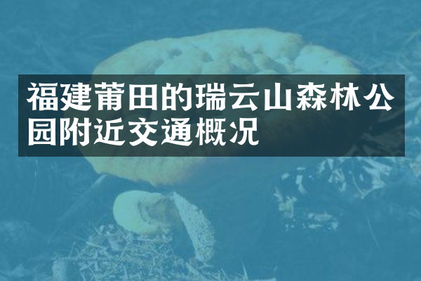 福建莆田的瑞云山森林公园附近交通概况