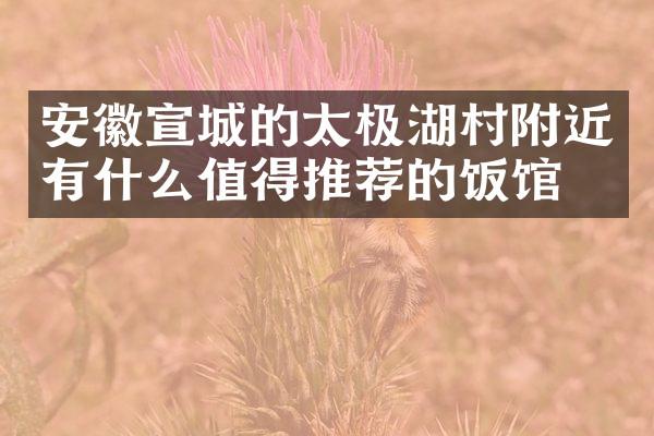 安徽宣城的太极湖村附近有什么值得推荐的饭馆吗