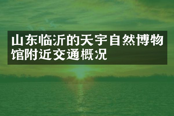山东临沂的天宇自然博物馆附近交通概况