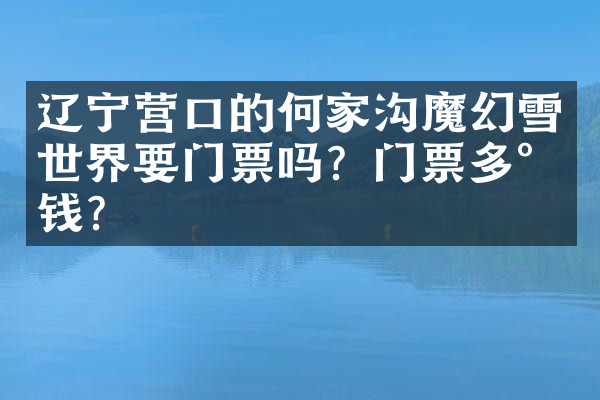 辽宁营口的何家沟魔幻雪世界要门票吗？门票多少钱？