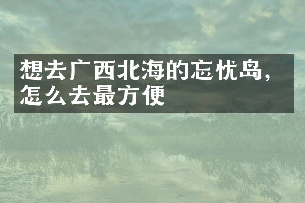 想去广西北海的忘忧岛，怎么去最方便