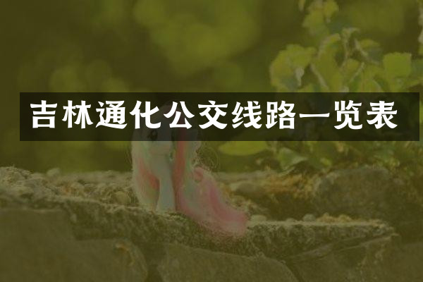 吉林通化公交线路一览表