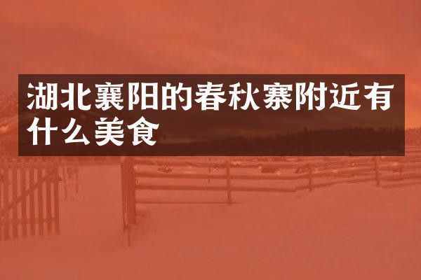 湖北襄阳的春秋寨附近有什么美食