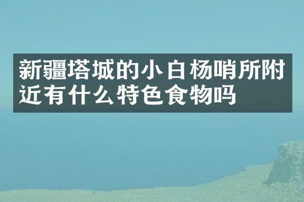 新疆塔城的小白杨哨所附近有什么特色食物吗