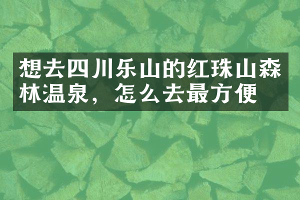 想去四川乐山的红珠山森林温泉，怎么去最方便