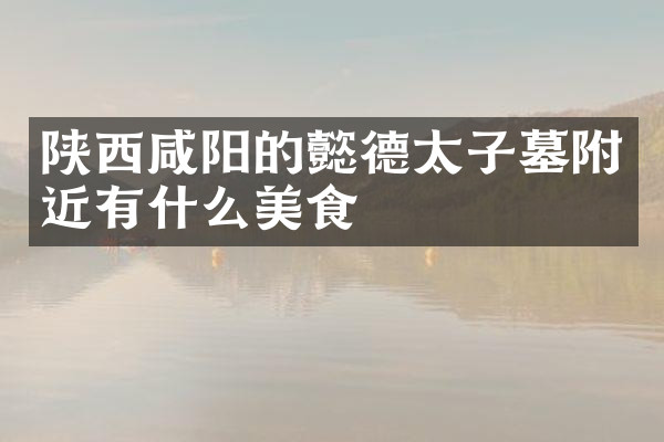 陕西咸阳的懿德太子墓附近有什么美食