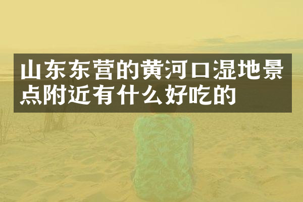 山东东营的黄河口湿地景点附近有什么好吃的