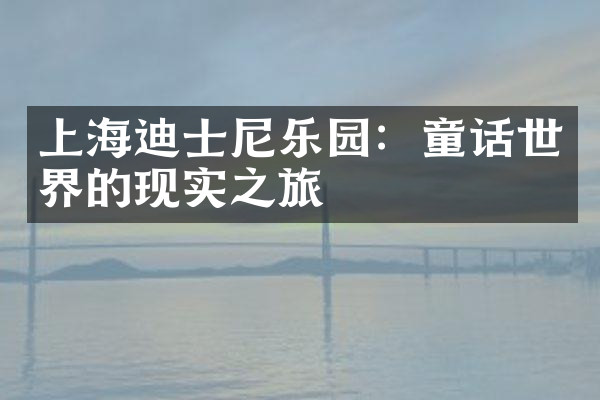 上海迪士尼乐园：童话世界的现实之旅