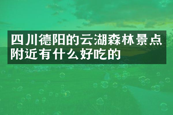 四川德阳的云湖森林景点附近有什么好吃的
