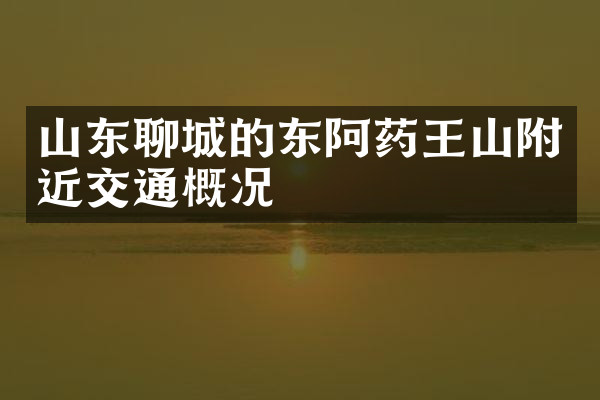山东聊城的东阿药王山附近交通概况