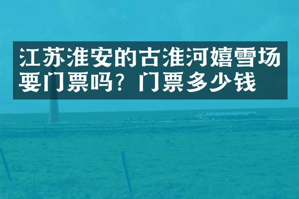 江苏淮安的古淮河嬉雪场要门票吗？门票多少钱？