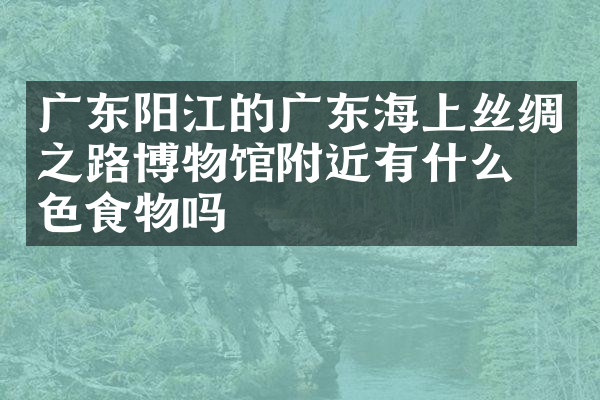 广东阳江的广东海上丝绸之路博物馆附近有什么特色食物吗