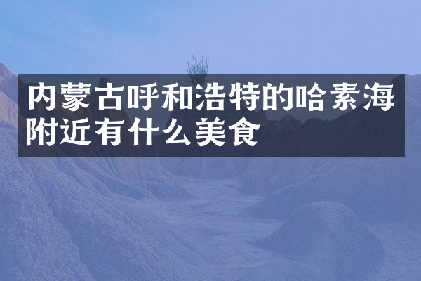 内蒙古呼和浩特的哈素海附近有什么美食