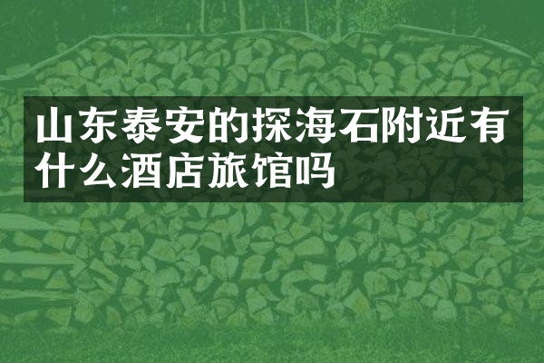山东泰安的探海石附近有什么酒店旅馆吗