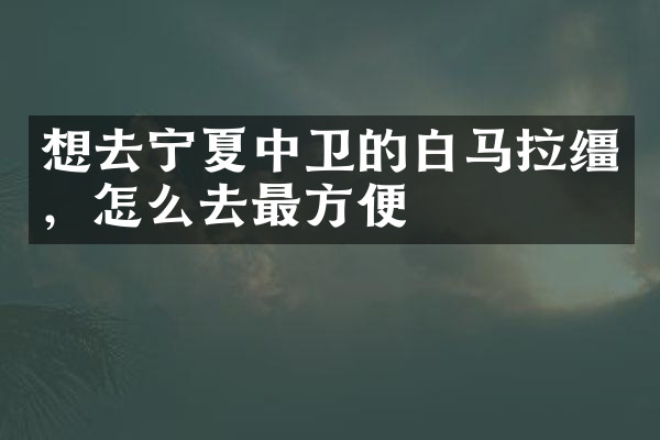 想去宁夏中卫的白马拉缰，怎么去最方便