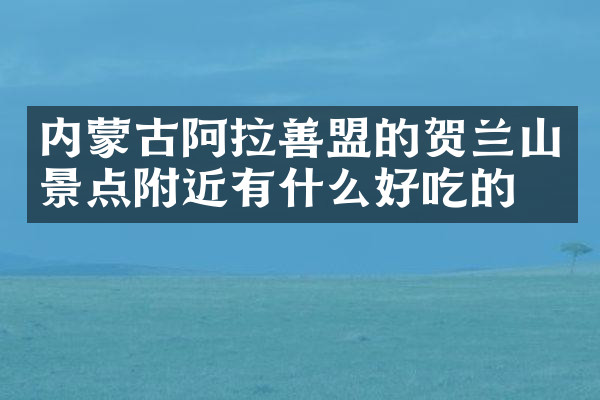 内蒙古阿拉善盟的贺兰山景点附近有什么好吃的