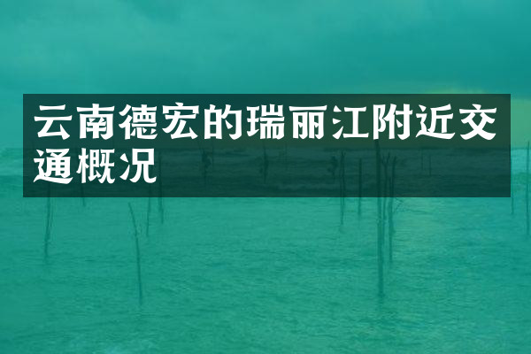 云南德宏的瑞丽江附近交通概况