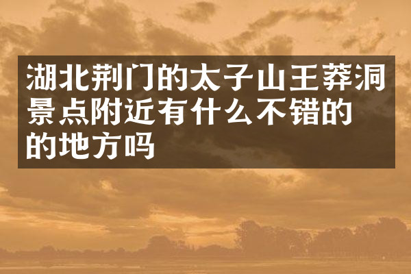 湖北荆门的太子山王莽洞景点附近有什么不错的住的地方吗