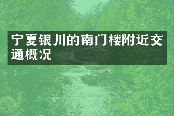 宁夏银川的南门楼附近交通概况