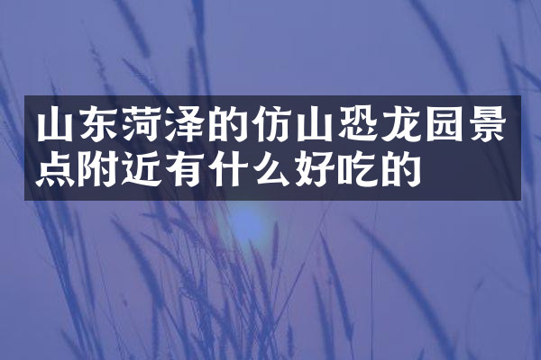 山东菏泽的仿山恐龙园景点附近有什么好吃的