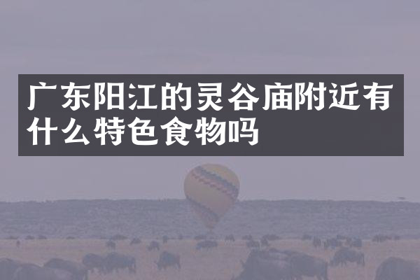 广东阳江的灵谷庙附近有什么特色食物吗