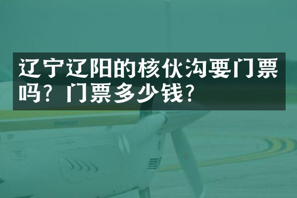 辽宁辽阳的核伙沟要门票吗？门票多少钱？