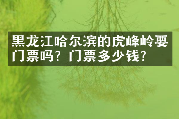 黑龙江哈尔滨的虎峰岭要门票吗？门票多少钱？