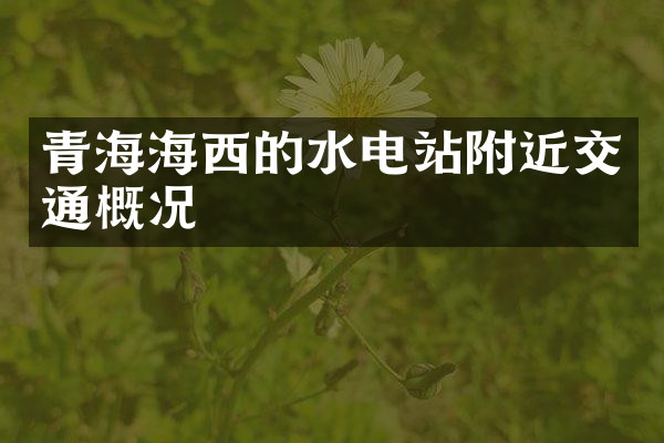 青海海西的水电站附近交通概况